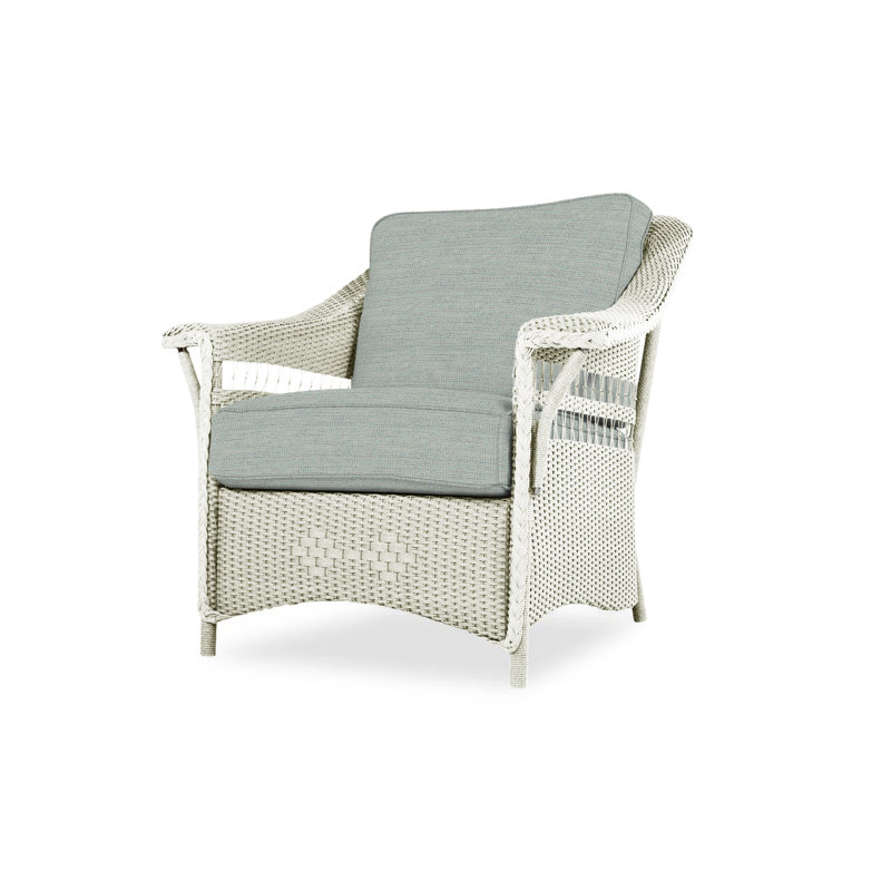 Nantucket Outdoor Lounge Chair, Demo Mist, White