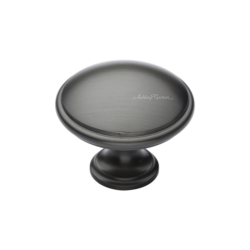 Andria 1 1/2" Diameter Round Knob, Black, 1 1/2"