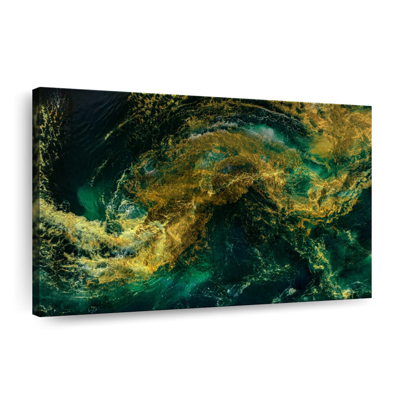 Vagues d'eau, reproduction sur toile, H 8 po x l 12 po x P 1 po