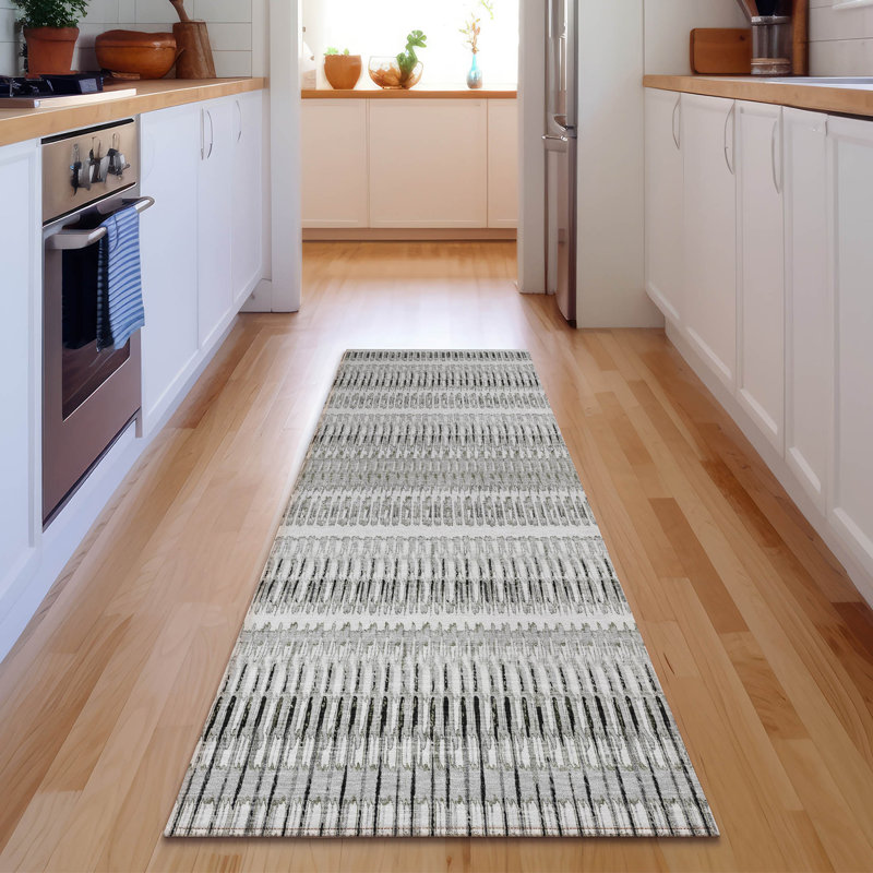 Premium Machine Washable Cerrito AMF589 Ivory Rug, Runner 2'3" x 7'6"