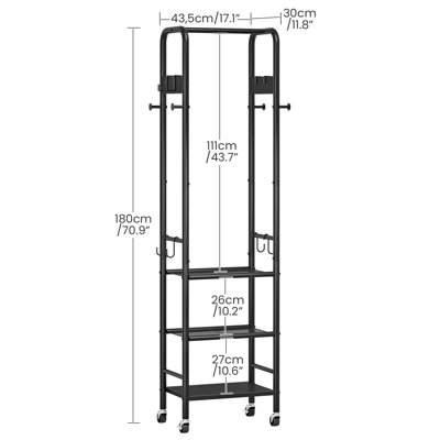 Metal 9 - Hook Coat Rack