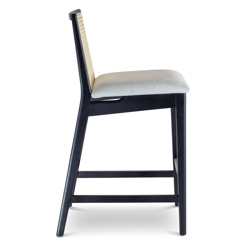 Modern Brazilian Nardia Cane Bar Stool, Counter Stool (25.5" Seat Height), Harvest Natural,Nogal,Natural