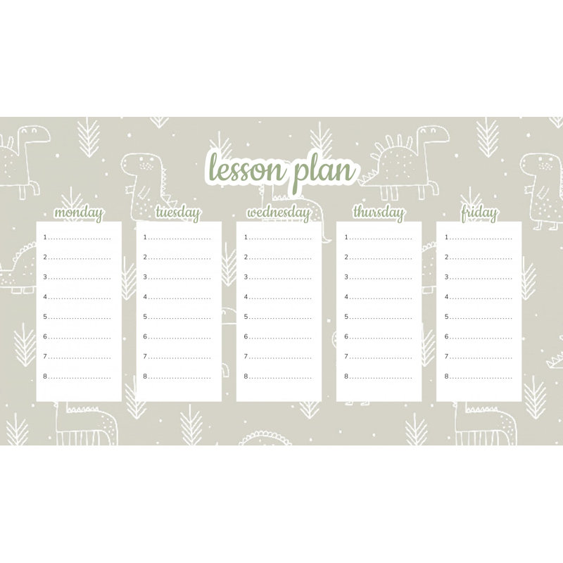 Magnetic Lesson Plan Beige Dinosaurs