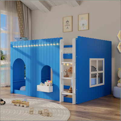 Lit mezzanine pour enfants avec lumière DEL chaude