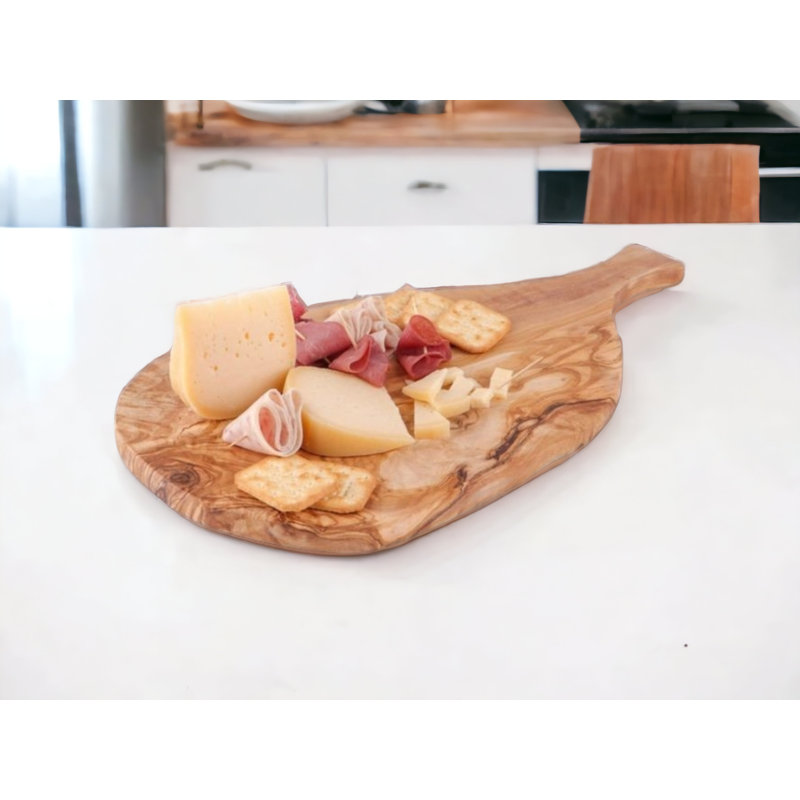 Planche à découper et à servir en bois d'olivier pour cuisine, H 1 po x l 6 po x L 12 po