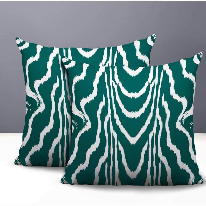 Oreiller réversible intérieur / extérieur Meli, 16 x 16, Teal
