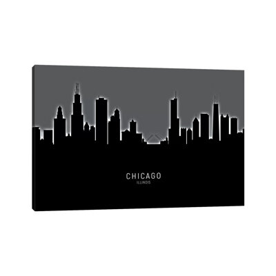Chicago Illinois Skyline by Michael Tompsett - Wrapped Canvas Print