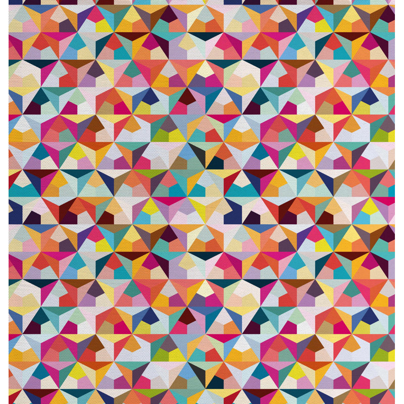 Tissu à motif de triangles agulaires, l 58 po x L 72 po