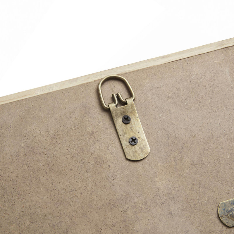 Miroir rectangulaire en bois et rotin