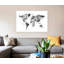 " Watercolor Map Of The World Map, Grey Scale " by Michael Tompsett-31920927-73575795-73575796