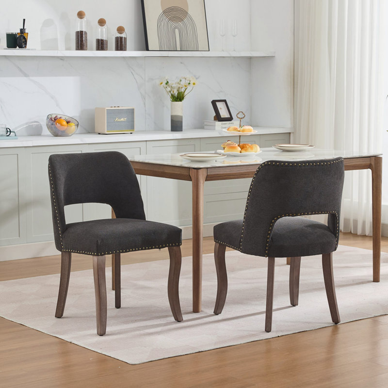 Ensemble de 2 chaises en bois, Noir