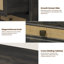 Commode 3 tiroirs déco en rotin naturel-877889239