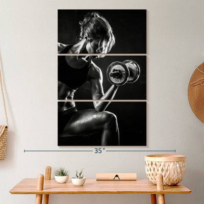 Fitness Lady - Ensemble de 3 toiles tendues
