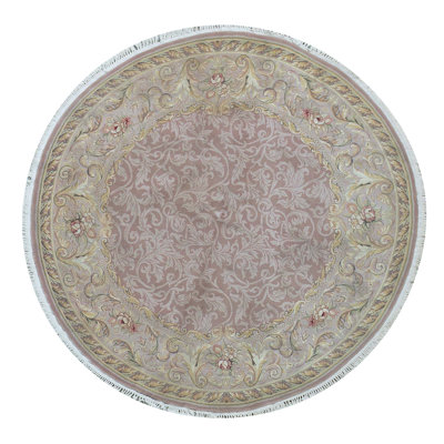 Tapis unique doré/ivoire en laine noué à la main  Jahan