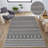 Ragin Geometric Cream/Gray/Blue Area Rug-739712676