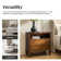 Amberlyn 27.2'' H Traditional  2-Drawer Nightstand with Built-In Outlets and Solid Wood Legs and Open Shelve (Set of 2)