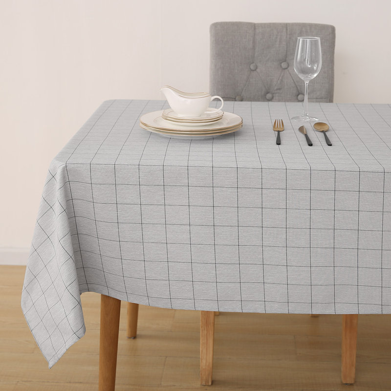 Angeliana Tablecloth, 130cm W x 220cm L, Black