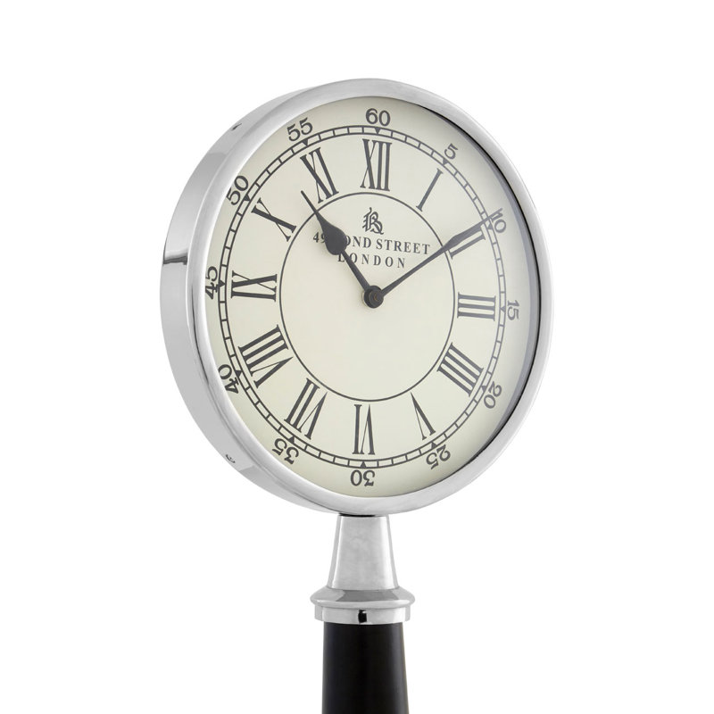 Roman Numeral Mechanical Tabletop Clock in