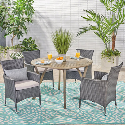 Nicolini 5 Piece Dining Set with Cushions