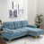 Chenille bleu clair