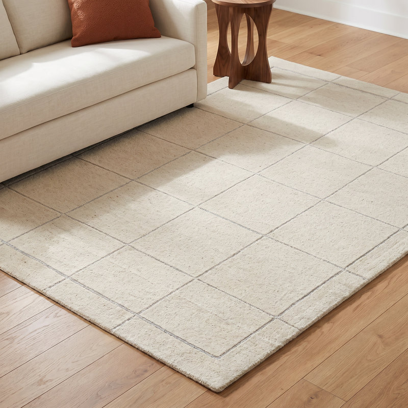 Mallory Pearl Hand Tufted Area Rug, Rectangle 9' x 12'