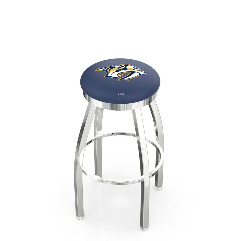 NHL Swivel Extra Tall Stool, Nashville Predators, Chrome, "Counter Stool (25" Seat Height)"