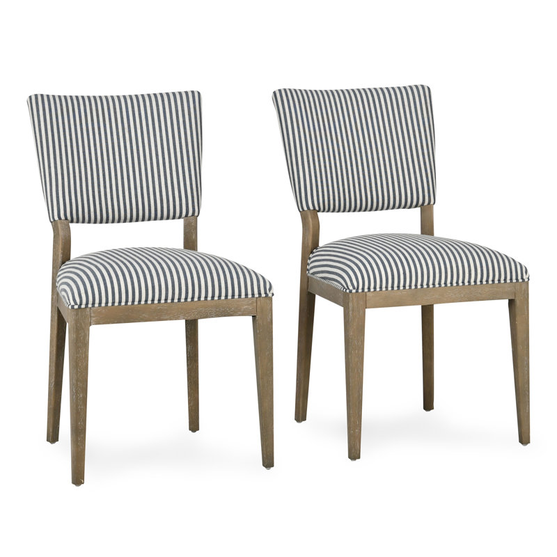 Phillip Upholstered Dining Chair Gray Set Of 2, Black, Natural