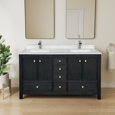 Ensemble de meuble-lavabo double 60 po Oakwood