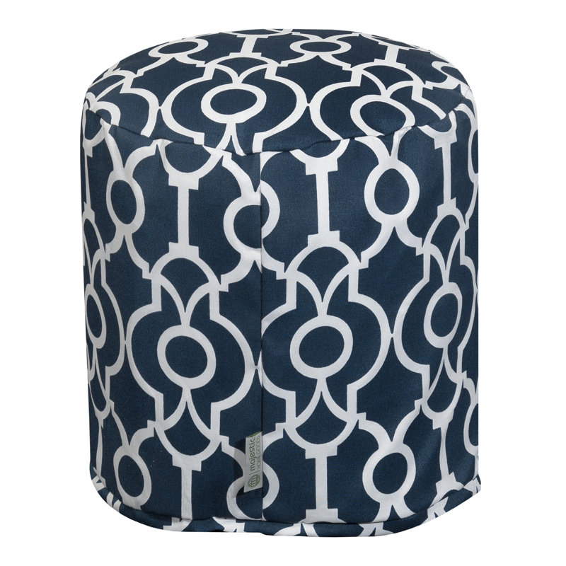 Repose-pieds avec coussin Montalvo, Bleu marine