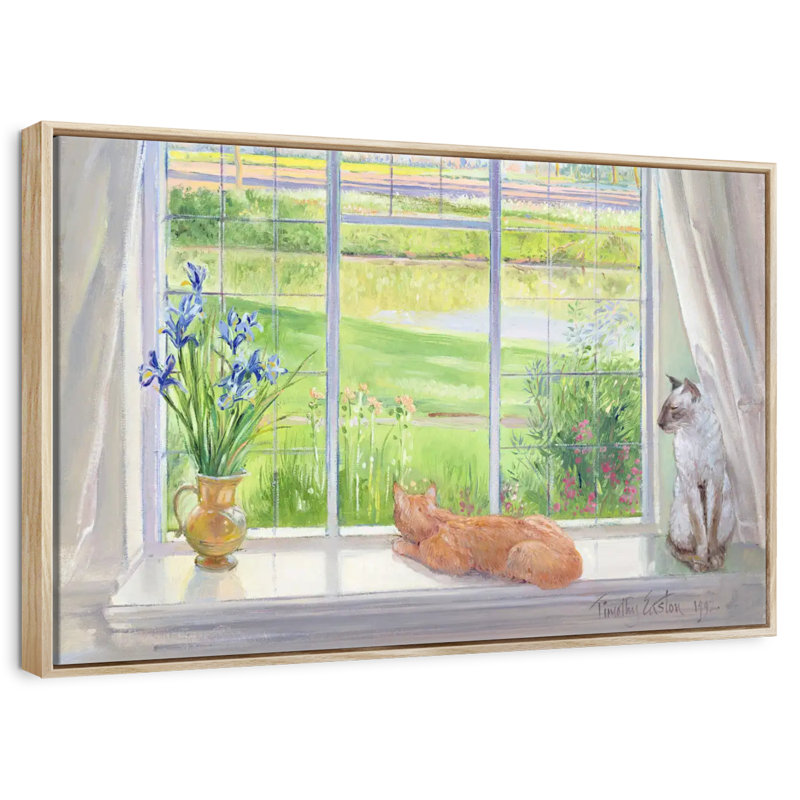 Evening Breeze, 19" X 13", Floating Frame Natural Wood