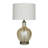 Glass Champagne Table Lamp with Drum Shade