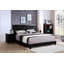 Lit double noir élégant et contemporain-323860787