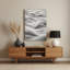Abstrait paysage 84, art mural gris en métal-1303525434