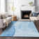Premium Machine Washable Prisco Blue Rug