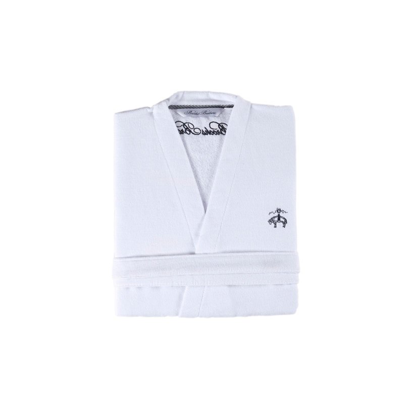 Peignoir 100% coton cheville, Blanc