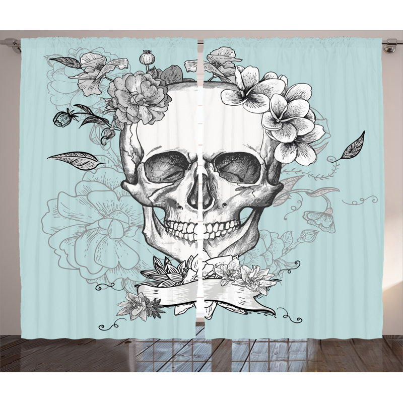 Grunge Semi-Sheer Rod Pocket Curtain Panels, 54" x 84"