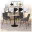 Table de salle à manger ronde Bristol 24 po avec plateau en pierre frittée et base en acier inoxydable-837977067-838330861