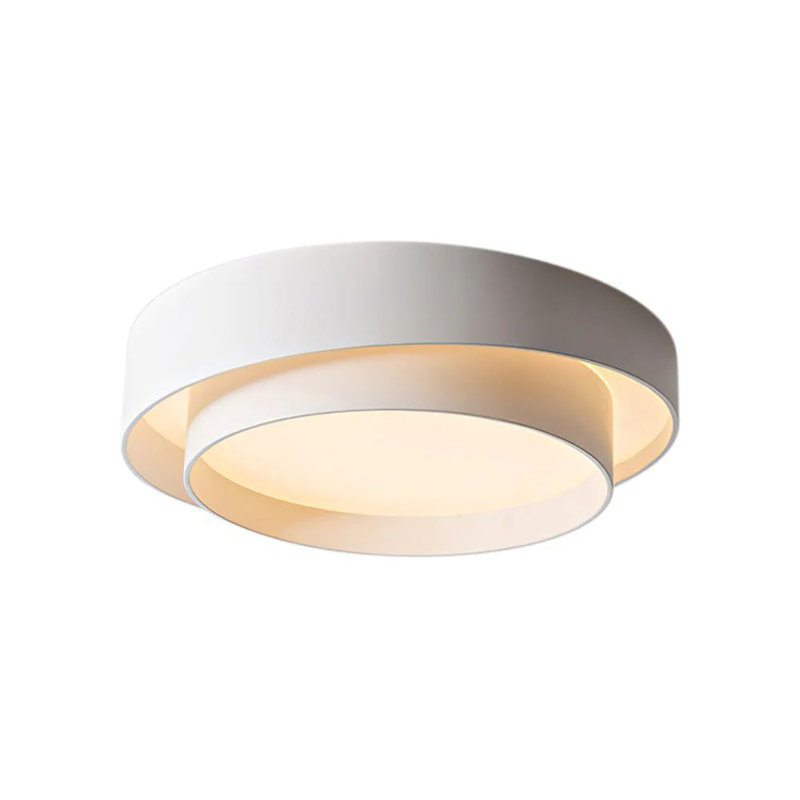 Cadisha 1-Light 40cm Minimalism Acrylic LED Flush Mount Ceiling Light, White, 3000K