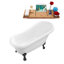 Baignoire de trempage sur pattes 61 "avec drain, pattes et plateau en bambou 61" Streamline-63425093-51346611