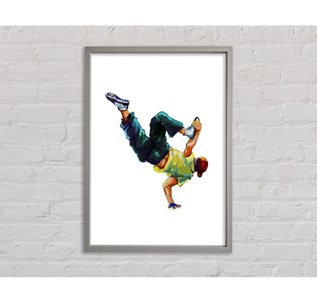 Break Dancing 1 - Einzelner Bilderrahmen Kunstdrucke auf Leinwand