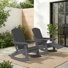 Chaise berçante pliante en PEHD pour l'extérieur Adirondack avec repose-pieds rétractable