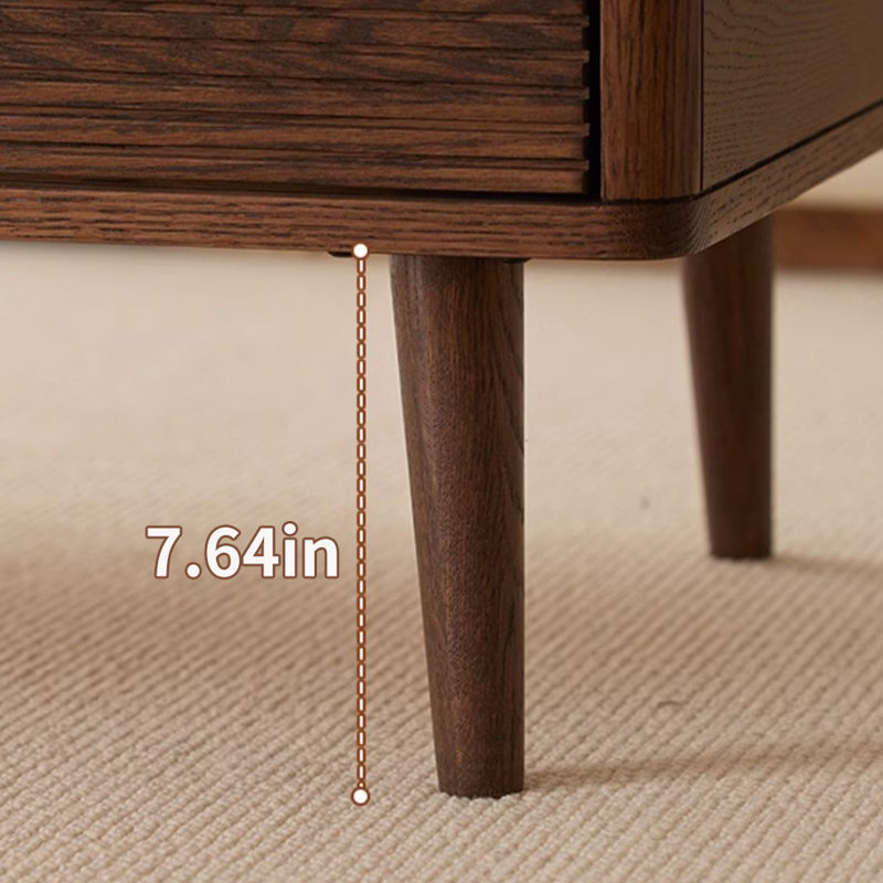 American style light luxury coffee table, Walnut, 17.72" H x 53.15" L x 23.62" W