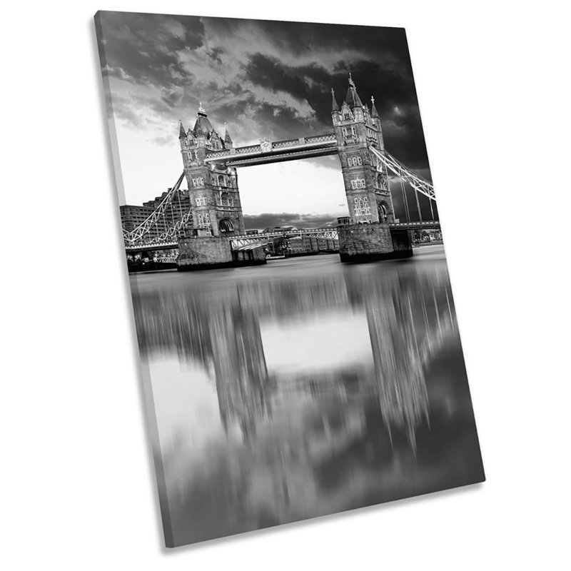 City London Tower Bridge Sunset - Wrapped Canvas Print, 45.7cm H x 30.5cm W