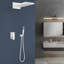 2 jets 9 po Pomme de douche murale double fixe et portable 2,2 gal / min-113823332