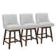 Orbay Swivel Upholstered 26'' Counter Stool With Solid Wood Frame