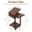 C-Shaped End Table – Rolling – 360° Adjustable Foldable Desktop – Laptop Stand – Walnut – Solid Wood