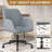 Modern Velvet Task Chair with Wood Frame and Back-723579725