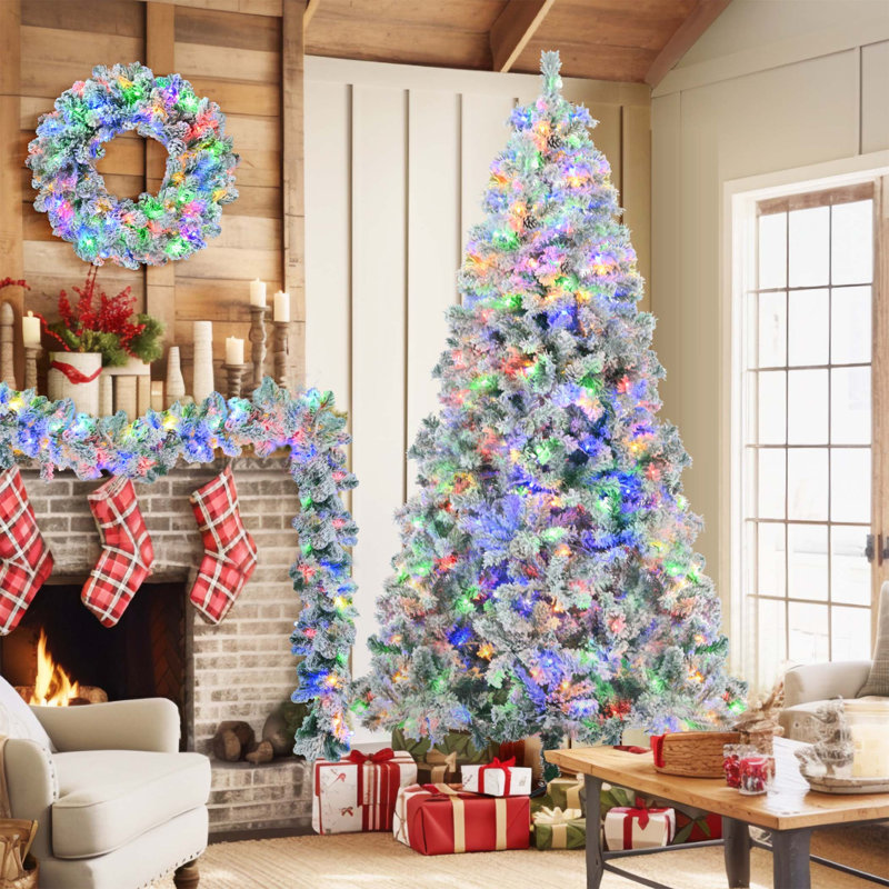 Arbre de Noël enneigé 6 pi 6 pi