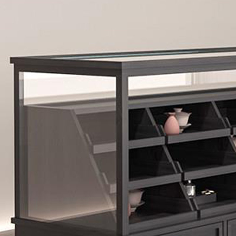 Vitrine d'îlot central haut de gamme, H 35,43 po x l 62,99 po x P 23,62 po