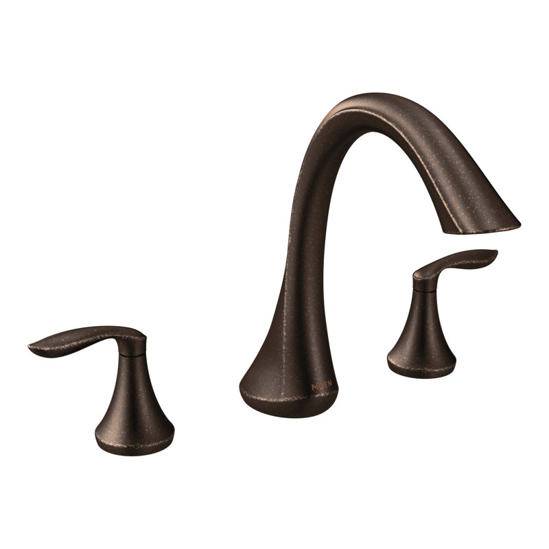 Garniture de robinet de baignoire romaine à deux poignées Eva, Bronze huilé